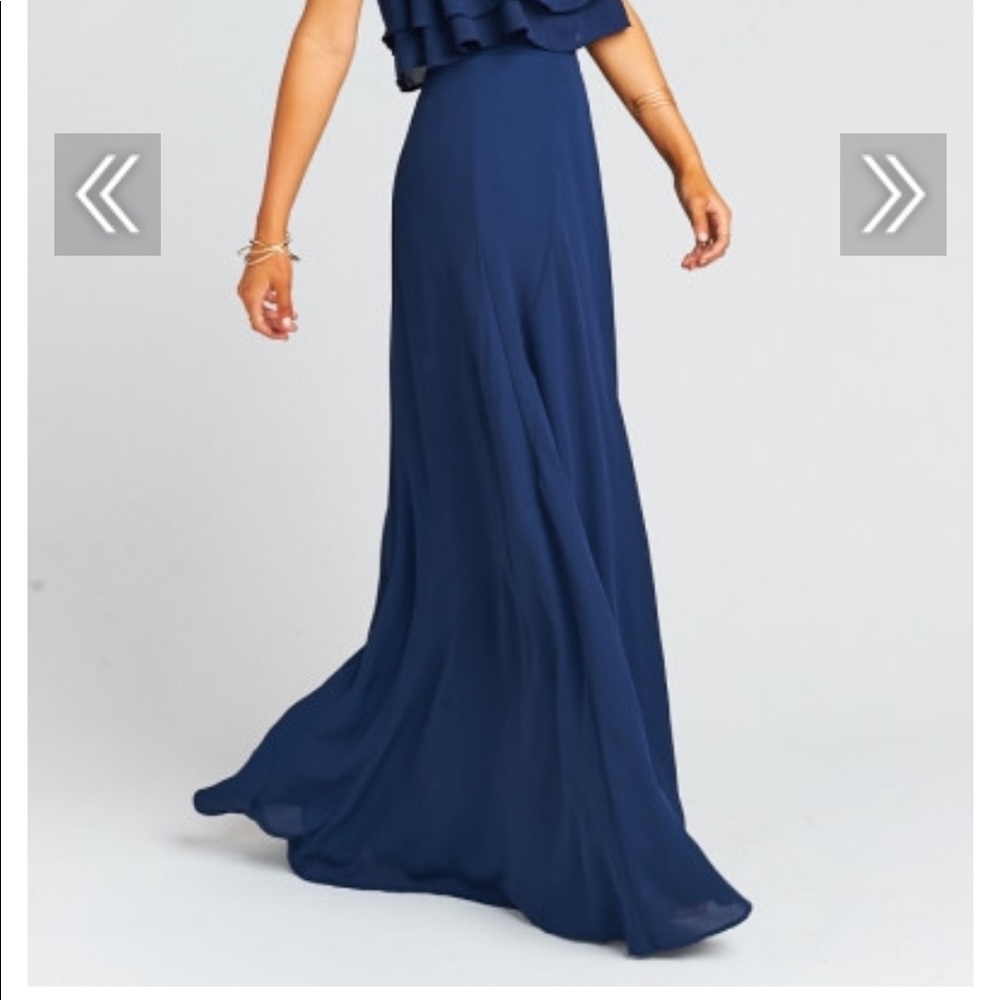 PRINCESS DI MAXI SKIRT ~ RICH NAVY CRISP ~ XL